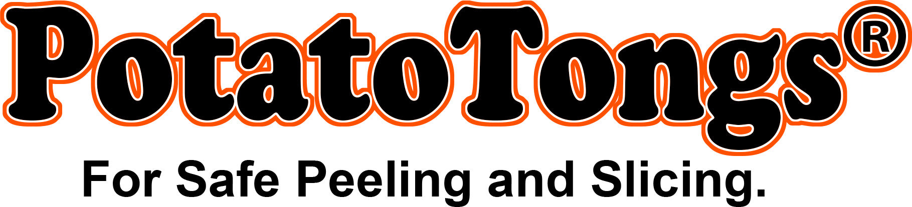 PotatoTongs<sup>®</sup> - For Safe Peeling and Slicing.